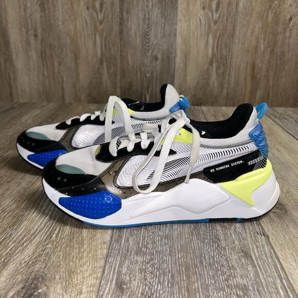 Puma RS-X 8W Jr Kids Youth US Size 5.5C 375894-01 Sneaker Shoes White Blue Black - Picture 5 of 11